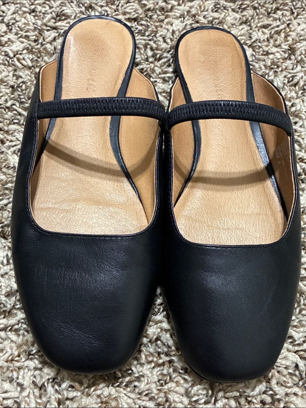 Madewell Black Leather Mary Jane Mules - Picture 3 of 13